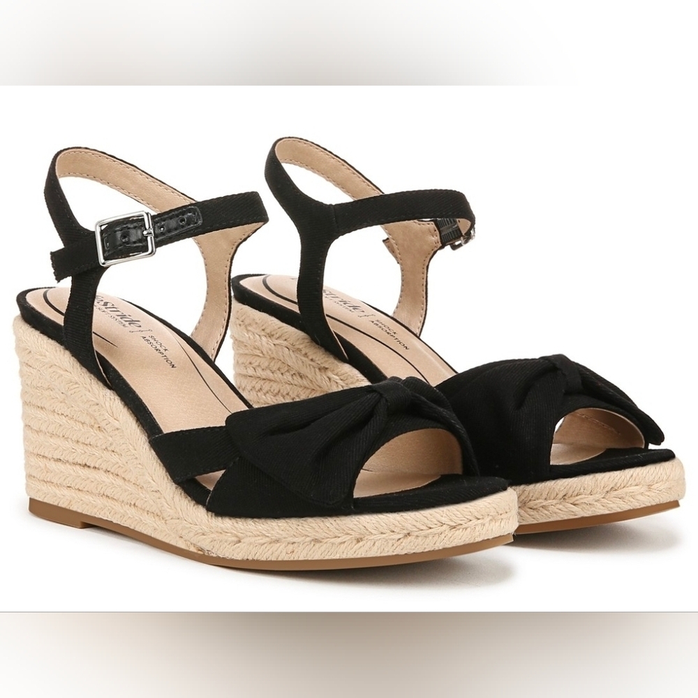 LifeStride Tahlia Women's Espadrille Wedge Sandals 9.5 Wide NIB